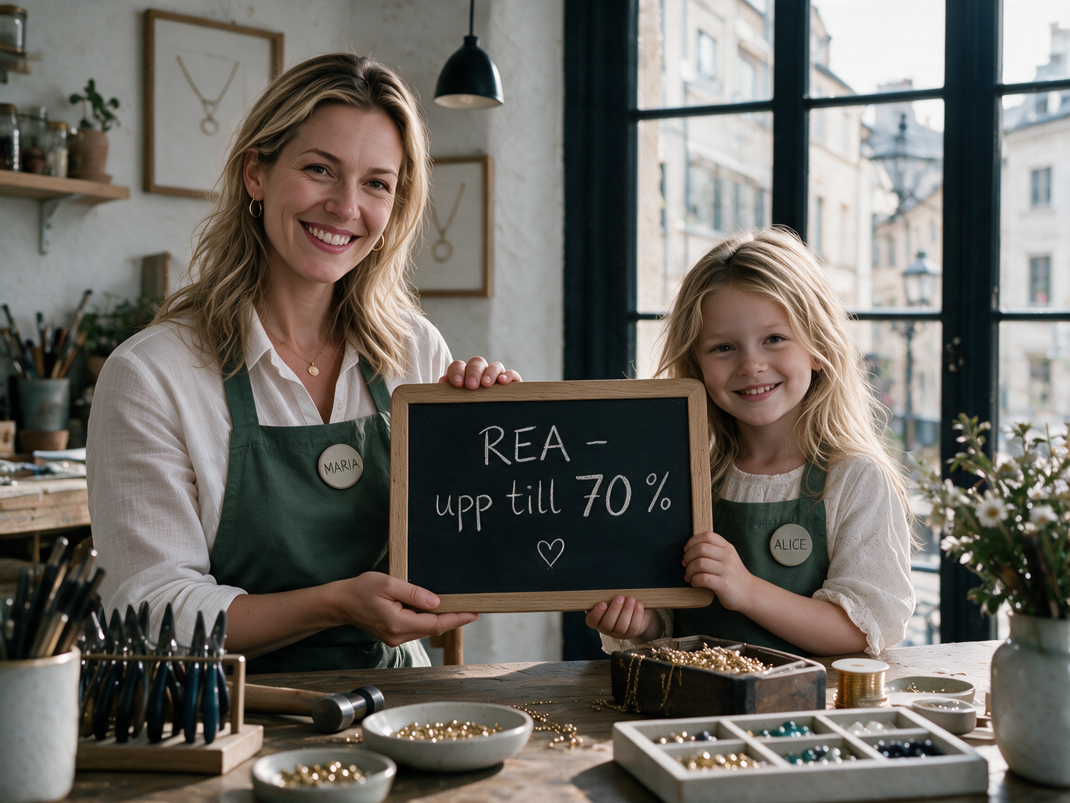 Maria & Alice – mor och dotter i ateljén