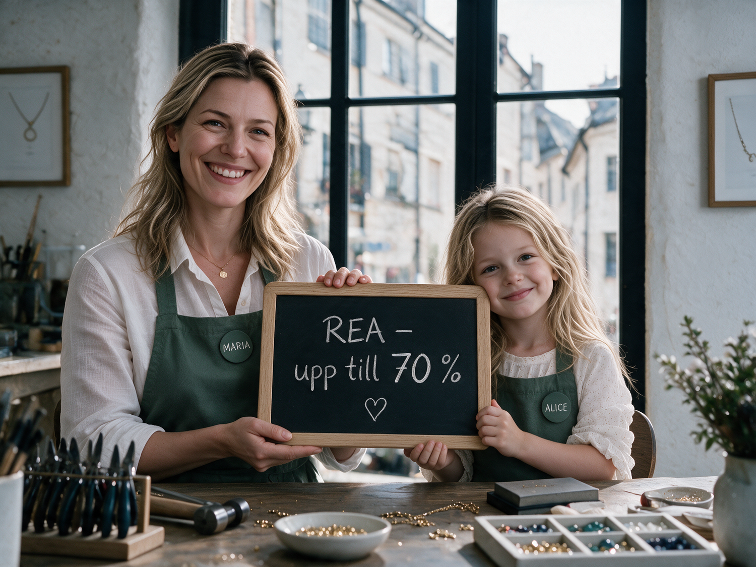 Maria & Alice – mor och dotter i ateljén